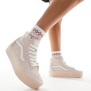 Vans Sk8-Hi Tapered Stackform SUEDE SHELL (light pink color) size 9